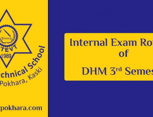 Internal Exam Routine of Diploma in Hotel Management 3rd Semester